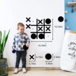Magnetic Tic Tac Toe Wall-Mount Game,Game Room Decor,Hallway Decor,Playroom Decor,Modern Wall Decals for Kids Room,Classroom&Offices,Best Gift for Family, Friends (Black) - Image 4