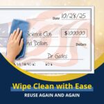 Giant Dry Erase Check - 16" x 32", Reusable Big Oversized Blank Check for Presentation - Great Photo-Op for Fundraisers, Charity & Donation Events - Image 4