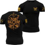 Grunt Style Ghost Pirate USN Men's T-Shirt - Image 2