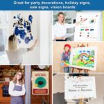18 Pcs Poster Board 22" x 28" White Poster Paper Bulk, ROOKEA 250 GSM Vision Board for School Arts Craft Projects Presentations Drawing Scrapbooking Blank Graphic Display Office Supplies - Image 7