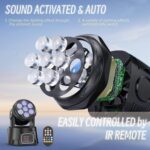 U`King Moving Head Light RGBW Stage Lighting DJ Lights 7 x 10W LED Beam Spotlight 9/14 CH Wash Light with DMX and Sound Activated for Party Church Wedding Bar Christmas Halloween Disco (2 Pack) - Image 5