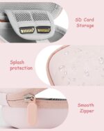 Camera Case for Digital Camera CAMKORY DC403 FHD 1080P/ KODAK PIXPRO FZ55/ FZ45/ STUOGYUM DC402-AF, SD Card Storage Travel Carry Cute Case Bag Small (Pink) - Image 4