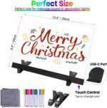 LED Drawing Board for Kids, 13.8"X9.8" 7 Colors & 2 Modes Acrylic Dry Erase Board with Light, Touch Control, 12 Markers, Light-Up Message Note Board as Night Light for Room/Store/Office/Festival/Gift - Image 7