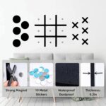 Magnetic Tic Tac Toe Wall-Mount Game,Game Room Decor,Hallway Decor,Playroom Decor,Modern Wall Decals for Kids Room,Classroom&Offices,Best Gift for Family, Friends (Black) - Image 3