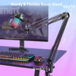 MAONO Gaming USB Microphone, Noise Cancellation Condenser Mic with Mute, Gain, Monitoring, Boom Arm Mic for Streaming, Podcast, Twitch, YouTube, Discord, PC, Computer, PS4, PS5, Mac, GamerWave DGM20S - Image 9