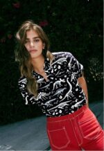 UNIQUEONE Dinosaur Shirt Women Cute Dinosaur Graphic Tees Hawaiian Dino Button up Tops - Image 4