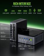 GMKtec Gaming Mini PC, M7 AMD Ryzen 7 PRO 6850H (4.70GHz) Dual NIC LAN 2.5G M7 Desktop Computer, 32 DDR5 RAM +2TB Hard Drive PCle SSD, Dual USB4, HDMI 2.1, USB-C - Image 5