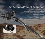 YC Onion Pineta Pro Carbon Fiber Monopod with FH60 Fluid Head and Pedal Base, Light Stand Lightweight Travel Monopod with Quick Release Plate for Sony Canon Nikon DSLR Cameras, Gimbal and etc - Image 4