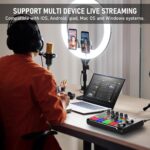 Facmogu F998 Podcast Equipment Bundle, Audio Interface & BM800 Condenser Microphone with Tripod Stand, Professional Recording Studio Package for Live Streaming, Broadcast, Recording, YouTube, TikTok - Image 5