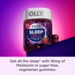OLLY Max Strength Sleep Gummy, 10mg Melatonin, L-Theanine, Chamomile, Lemon Balm, Sugar Free, Vegetarian Sleep Aid, Strawberry - 50 Count - Image 6