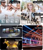 4K Digital Camera for Photography, WiFi 64MP UHD Vlogging Camera with 18X Digital Zoom, Super Wide-Angle Lens, 3" 180° Flip Screen, 32GB SD Card, Black - Image 7
