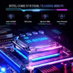 Mini PC Core i7-8750H (up to 4.1GHz) + GTX 1050 3GB Dual Graphics Mini Computers 16GB DDR4 512GB NVMe PCIe 3.0 SSD, RGB Lights Mini Desktop Computer 4K Dual HDMI+Type-C, WiFi 6 BT5.2, Windows 11 Pro - Image 3