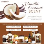 Gifts For Women Gift Basket for Women– 9 Piece Set of Vanilla Coconut Home Spa Set, Includes Fragrant Lotions, Extra Large Bath Bombs, Coconut Oil, Luxurious Bath Towel & More - Image 5
