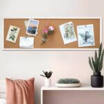 12'' x 36'' Cork Bulletin Board Framed Large Wall Mounted Corkboard with Installation Kit, Push Pins for Home and Office Decor, School Message or Vision Background(White) - Image 4