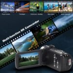 8K 64MP Video Camera 18X Digital Camcorder Video Camera for YouTube 3.0 inch Flip Screen Camcorder Vlogging Camera with 32GB SD Card, 2.4G Remote Control, Two Batteries - Image 7