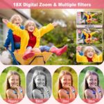 Digital Camera, 4K 64MP, 18X Zoom, Point and Shoot Digital Camera with 64GB SD Card & 2 Batteries, Portable Rechargeable Small Camera for Kids Teens Adult, Black - Image 5