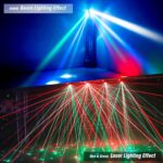 U`King Spider Moving Head Light 8x10W RGBW LEDs Beam DJ Lights and 2 Pixel Light & Laser Lights, Sound Activated/DMX-512 Control Party Disco Wedding Live Stage Lighting, 3 in 1 New Version - Image 4