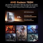 Beelink SER8 Mini PC AMD Ryzen 7 8745HS(UP to 4.9GHz), 32GB DDR5 1TB PCIE4.0 SSD, AMD Radeon 780M Graphics 12core 2600MHz Mini Gaming PC, USB4.0/Triple Display/WiFi6/BT5.2/2.5Gbps LAN Mini Computer - Image 4