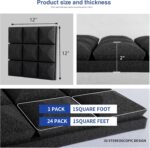Acoustic Foam Panels, 12X12X2 Inches Self-adhesive Mushroom-Shaped Design High Density Sound-Absorbing and Noise-Canceling Block Cotton for Studio Recording, Office,Home (Gray, 48PCS) - Image 6