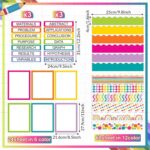 90 Pcs Science Fair Board Supplies 60 Trim Scalloped Bulletin Board Borders 24 Presentation Board Subtitles 6 Science Fair Titles for Classroom Display Boards(Colorful) - Image 3