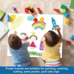 18 Pcs Poster Board 22" x 28" White Poster Paper Bulk, ROOKEA 250 GSM Vision Board for School Arts Craft Projects Presentations Drawing Scrapbooking Blank Graphic Display Office Supplies - Image 5