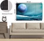 8 Pack Art Acoustic Panels,48x32 inch Sound Absorbing Wall Art,Decorative Soundproof Wall Panels,Fireproof Absorbing Noise Cancelling Panels for Recording Studio Acoustical Treatments,Moon - Image 8