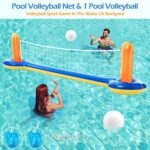 Jasonwell Pool Toys Games Set - 3 in 1 Pool Volleyball Net Basketball Hoop Ring Toss Game Inflatable Floats Water Floating Volleyball Swimming Pools Party Game Accessories Toy Gift Kids Teens Adults - Image 4