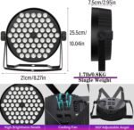 LED Par Lights, 90W 60 LED RGBW 4IN1 Stage Uplights Sound Activated Auto Play by Remote & DMX Control for Events Wedding Church Party DJ Live Show DJ Stage Lighting 2 Pack - Image 5