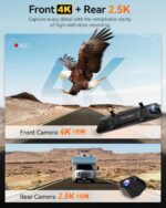 WOLFBOX G900 PRO Mirror Dash Cam with STARVIS 2 IMX678, 12 inches Rear View Mirror Camera with Front 4K and Rear 2.5K, Included 128GB Card, Voice Control, 5.8GHz WiFi, Loop Recording, G-Sensor & GPS - Image 3