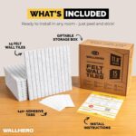Office Cork Board, 59"x36" | 15 Pack | Felt Tiles for Wall, Tac Board, Large Felt Board, Wall Protector for Dart Board, (Gray Marble Slats) - Image 3