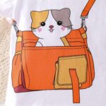 Toddler Girl Clothes Summer Outfits Ruffle Sleeve Cartoon T-Shirt Tops Casual Bow Pocket Shorts 12 Months-4 Years Old - Image 6