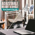 Pyle USB Condenser Microphone Streaming Kit - Professional Computer/Mac Mic Audio Cardioid Boom with Adjustable Arm Stand & Pop Filter for Podcast, Gaming, Studio, YouTube - Image 6