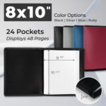 Dunwell Photo Album 8x10 (Black) with Mounting Paper, 8 x 10 Photo & Art Portfolio Presentation Binder, 24 Clear Sleeves Display 48 Pages, Professional Photography Book for Portraits, Artwork - Image 6