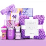 Birthday Gifts for Women, Self Care Gifts Get Well Soon Gifts,Lavender Spa Flannel Blanket Gift Set, Gift For Female Friend, Mom, Wife, Girlfriend, Sister, Teacher's Day Gift Her Birthday Gift - Image 2
