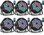 CO-Z Stage Lights 36 RGB LED Par Lights with Sound Activated Remote Control DJ Uplighting for Event Wedding Party Bar Club Music Stage Lighting, 6 Pack - Image 2