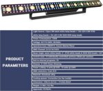 LED Stage Wash Light Bar - 40IN 100W DJ Light Bar 3IN1 RGB LED Strobe Beam Lighting Effects Aluminum Alloy DMX Control Sound Activated Uplights for Events Music Band Live Show Wedding Party - Image 10