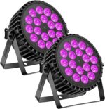 Par Lights 18LED Stage Lights 180W RGBUV 4in1 Uplights Stage Lighting Effect by DMX and Sound Control Stage Lighting for Party Bar Disco DJ Live Show Wedding Church Halloween (2 Packs) - Image 2