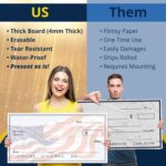 Giant Dry Erase Check - 16" x 32", Reusable Big Oversized Blank Check for Presentation - Great Photo-Op for Fundraisers, Charity & Donation Events - Image 7