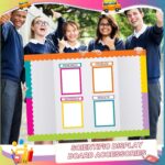 90 Pcs Science Fair Board Supplies 60 Trim Scalloped Bulletin Board Borders 24 Presentation Board Subtitles 6 Science Fair Titles for Classroom Display Boards(Colorful) - Image 6