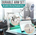 Pyle USB Condenser Microphone Streaming Kit - Professional Computer/Mac Mic Audio Cardioid Boom with Adjustable Arm Stand & Pop Filter for Podcast, Gaming, Studio, YouTube - Image 4