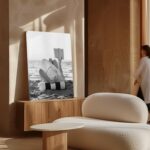 Poster Master Beach Canvas - Woman Reading Book Print - Straw Hat Art - Black and White Photography Wall Design - Vacation Art - Ocean or Beach House Decor - Available in 8x10 to 30x40 - Image 5