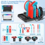 Wii U Interactive Gaming Figures for Switch Sports Accessories Bundle with Organizer Station Compatible with Nintendo Switch/ OLED Console & Joy-con, Storage and Organizer for Switch Sports Games - Image 3