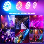 LED Stage Lights RGBWA+UV 6-in-1 Par Lights, HOLDLAMP 18X12W High Power Par Can Lighting with DMX Control Sound Activated Uplights for Events Halloween DJ Wedding Stage Party Church Live Show (1 Pack) - Image 8