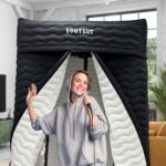 Portable Vocal Booth - Studio Grade Echo-Free Recording Booth for Voiceover, Podcast & Singing, Home Studio/Sound Isolation Booth with Light & Travel Bag (Wave-BLK+WHT, L) - Image 7