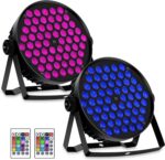 LED Par Lights, 90W 60 LED RGBW 4IN1 Stage Uplights Sound Activated Auto Play by Remote & DMX Control for Events Wedding Church Party DJ Live Show DJ Stage Lighting 2 Pack - Image 8