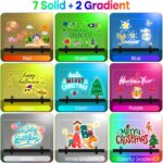 LED Drawing Board for Kids, 13.8"X9.8" 7 Colors & 2 Modes Acrylic Dry Erase Board with Light, Touch Control, 12 Markers, Light-Up Message Note Board as Night Light for Room/Store/Office/Festival/Gift - Image 3