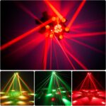Moving Head DJ Lights 6-Arm Lamp with Remote Control 150w RGBW 4in1 LED DJ Stage Lights Moving Head Disco Light DMX512 & Sound Activated Rotating Light Starlight for Wedding Live House KTV Bar & Club - Image 5