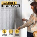 Office Cork Board, 59"x36" | 15 Pack | Felt Tiles for Wall, Tac Board, Large Felt Board, Wall Protector for Dart Board, (Gray Marble Slats) - Image 2