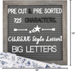 Grey Felt Letter Board - 10x10 Inch, Pre Cut 725 Letters, First Day of School, Classroom Decor, Baby Announcements - Image 8