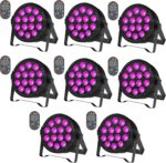 U`King Stage Lights, 8 Pack LED Par Lights RGBW DJ Stage Lighting 14x6W Uplights for Events by Sound Activated and DMX Control for Wedding Church Live Show Disco Halloween Christmas Parties - Image 2